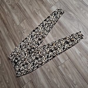 Leopard Print Joggers With Pockets Soft Material Stretchy Drawstring Waist